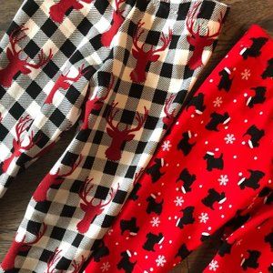 Christmas tights buffalo plaid or scottie dogs